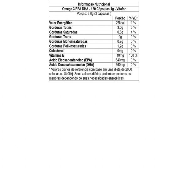 Imagem de Omega 3 epa e dha 120 capsulas 1000mg