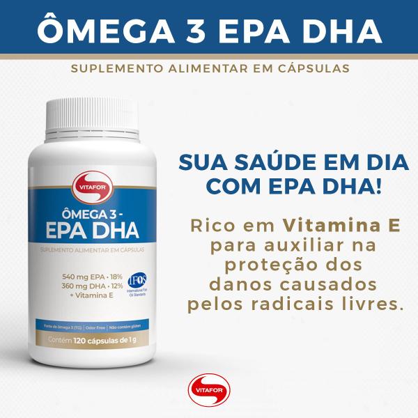 Imagem de Omega 3 epa e dha 120 capsulas 1000mg - vitafor