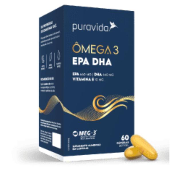 Imagem de Omega 3 Epa E Dha 60 Capsulas Pura Vida