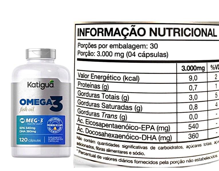 Imagem de Omega 3 Fish Oil Meg - 3 Epa 540mg Dha 360mg 120 Cápsulas.