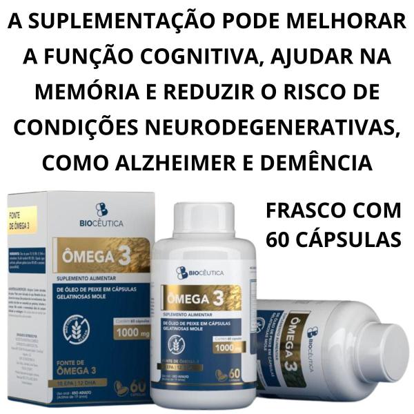 Imagem de Ômega 3 Frasco Com 60 Cápsulas Suplemento Alimentar EPA DHA!