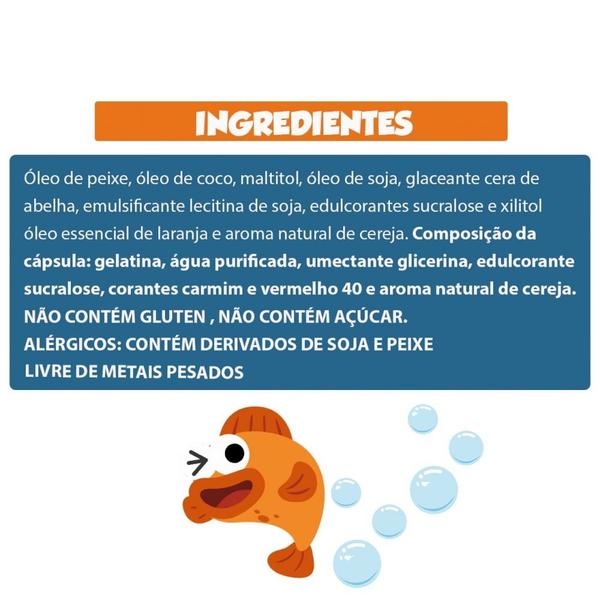 Imagem de Omega 3 Infantil 90 Cápsulas Mastigáveis Sabor Cereja Medcombo