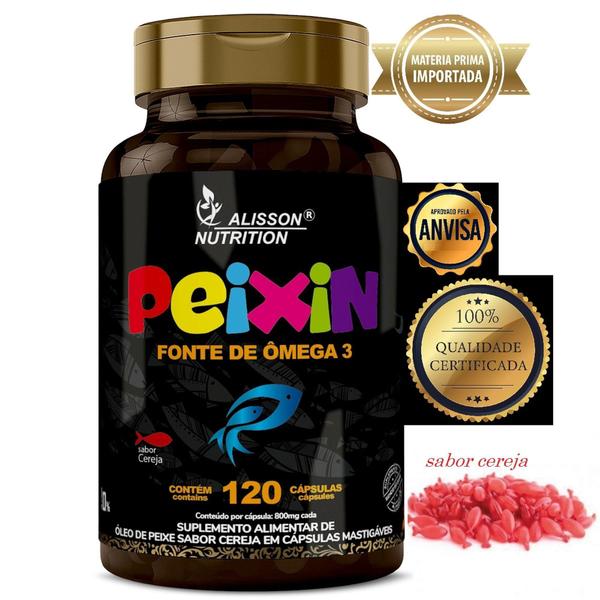 Imagem de Omega 3 Kids Infantil Peixin 120 Peixinhos Mastigaveis - Alisson Nutrition