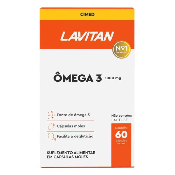 Imagem de Omega 3 Lavitan com 1000mg Suplemento Alimentar Com 60 Capsulas Moles - Cimed