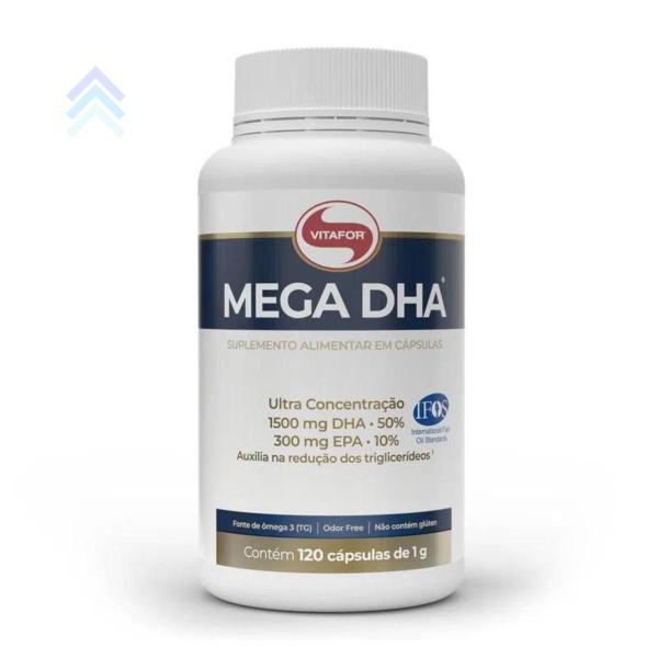 Ômega 3 Mega DHA 1500mg Vitafor 120 Cápsulas Ômega 3 Mega DHA 1500mg Vitafor 120 Cápsulas
