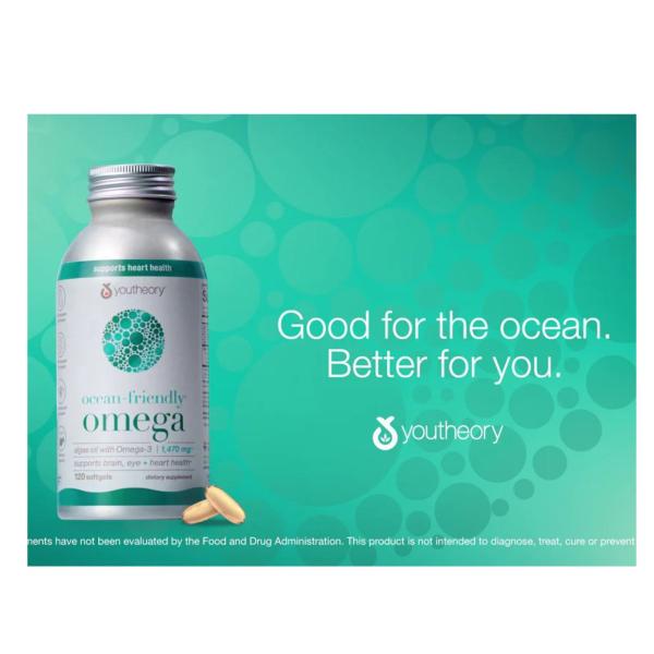 Imagem de Ômega 3 Ocean Friendly Youtheory  120 Softgels