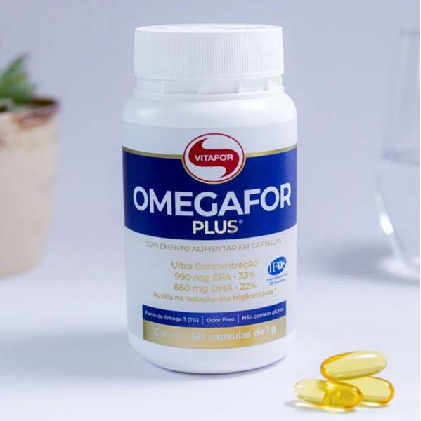 Imagem de Omega 3 Omegafor Plus (990 mg EPA e 660 mg de DHA)  com 120 cápsulas - Vitafor