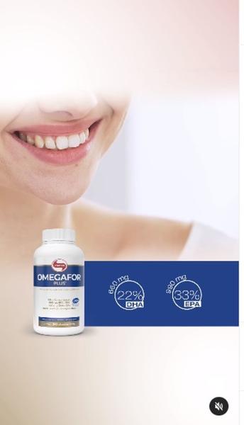 Imagem de Omega 3  Omegafor Plus com 60 cápsulas de 990 mg EPA e 660 mg de DHA  - Vitafor