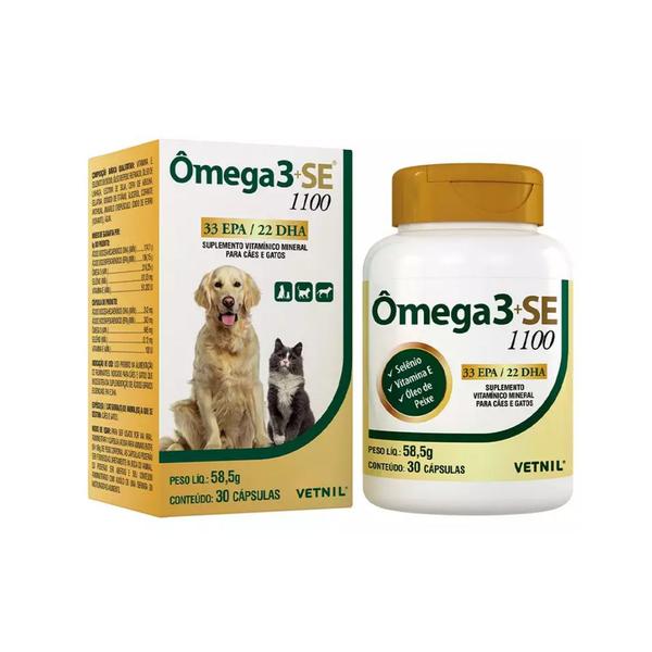 Imagem de Omega 3 S E 1100 30 capsulas Suplemento Oleo de Peixe