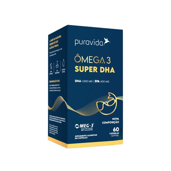 Imagem de Omega 3 Super DHA  60 Cápsulas  Puravida