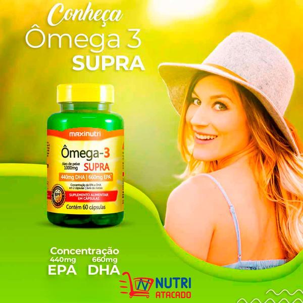 Imagem de Ômega 3 Supra Óleo De Peixe 1000Mg 60 Capsulas Maxinutri