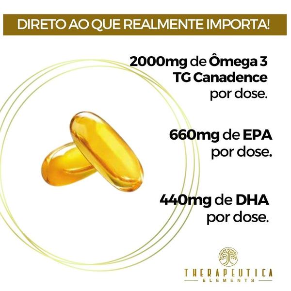 Imagem de Omega 3 TG Canadense 2000mg + EPA 660mg + DHA 440mg + Vitamina E 10mg 60 Cáps Therapeutica