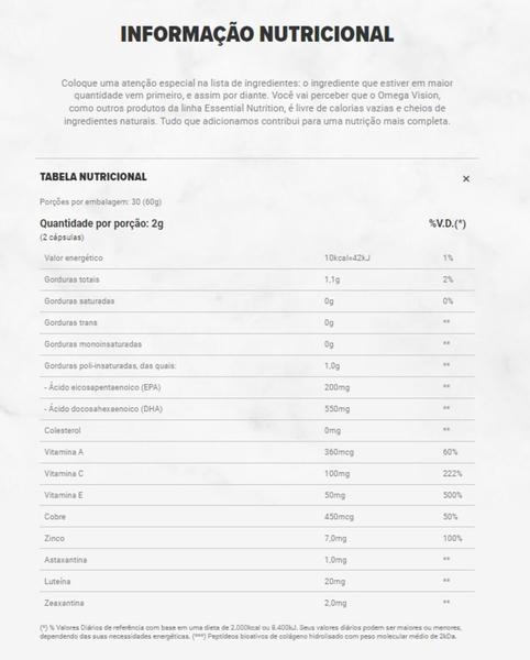 Imagem de Omega 3 TG Vision (Oleo de Krill+Zeaxantina+Astaxantina) com 60 Cápsulas-Essential Nutrition