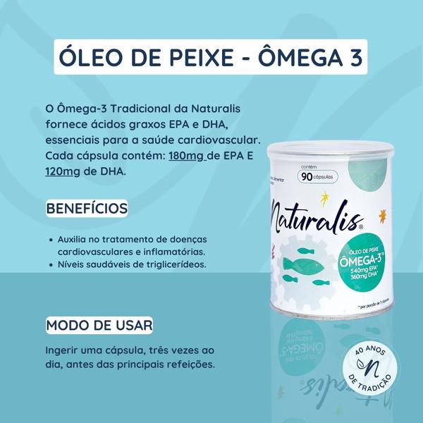 Imagem de Omega 3 Tradicional Naturalis Óleo de Peixe 90 Cápsulas