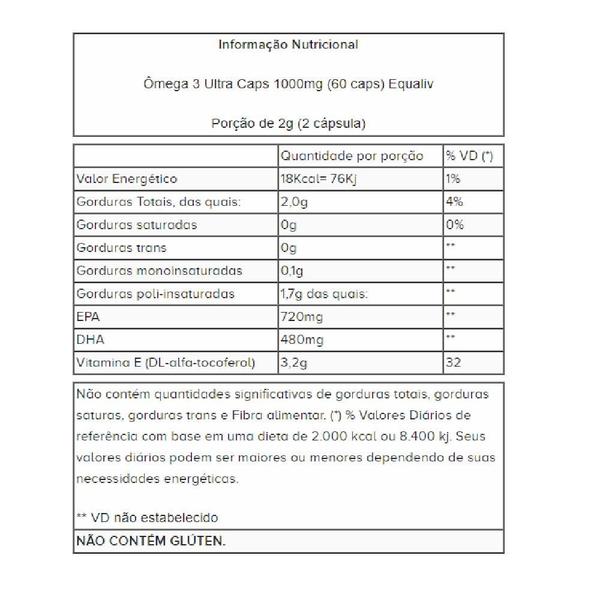 Imagem de Ômega 3 Ultra 1000mg com Vitamina E 60 cápsulas Equaliv