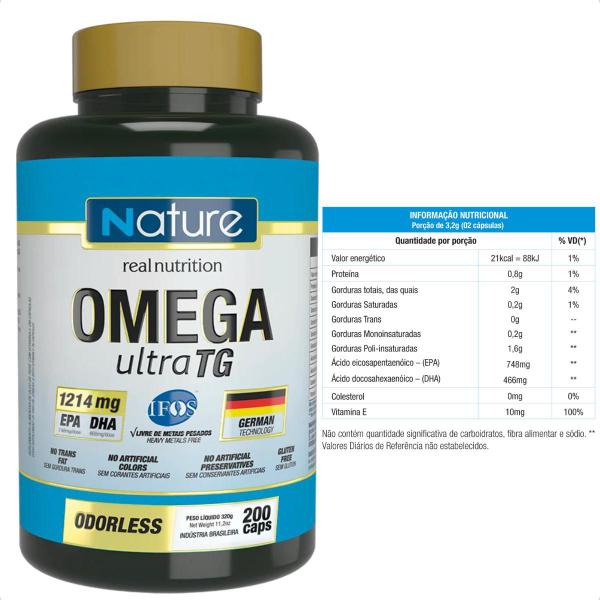 Imagem de Ômega 3 Ultra TG EPA DHA 200 Capsulas Nutrata