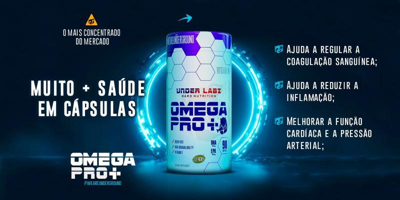 Imagem de Ômega 3 + Vitamina E Omega PRO+ DHA523mg EPA 835mg com 90 em Softgels - Under Labz