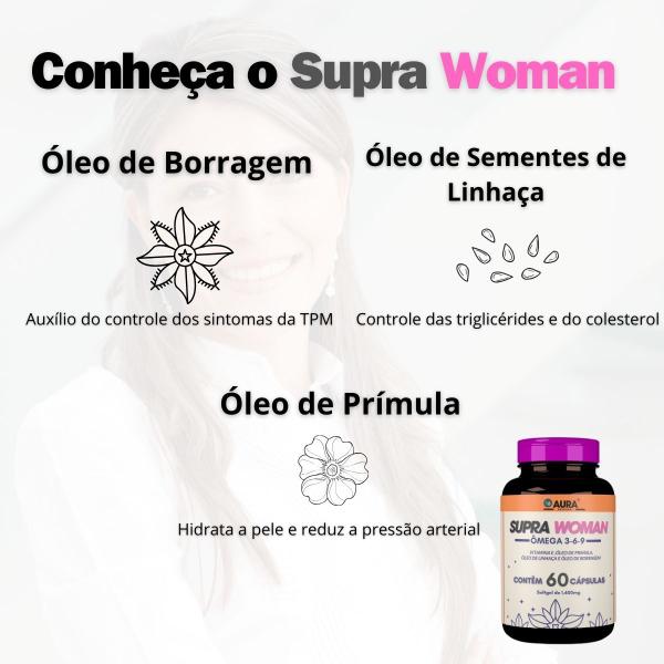 Imagem de Ômega 3,6,9 Supra Woman  Borragem,Prímula ,Vitamina E 120 cp