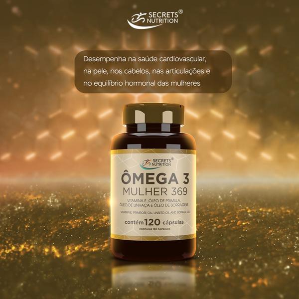 Imagem de Omega Mulher 3 6 9 Óleo Linhaça Borragem Primula 2x120 capsulas softgels - Secrets Nutrition