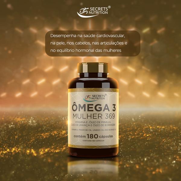 Imagem de Omega Mulher 3 6 9 Óleo Linhaça Borragem Primula 2x180 capsulas softgels - Secrets Nutrition