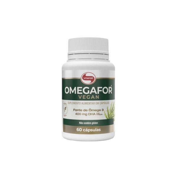 Imagem de Omegafor Vegan Fonte Ômega3 Vegano 100% Natural Dha 400mg alta concentração Vitafor livre de metais pesados fácil absorção extraído de microalgas 