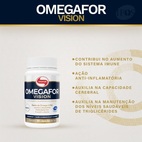 Omegafor Vision 60 Cápsulas - Ômega 3 Vitafor Imagem de Omegafor Vision 60 Cápsulas - Ômega 3 Vitafor