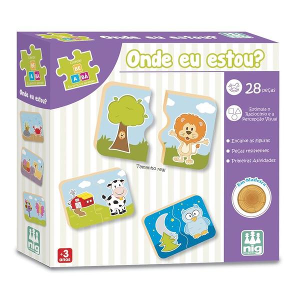 Onde Estou Quebra Cabeça Infantil Bebê Educativo - Nig Brinquedos Imagem de Onde Estou Quebra Cabeça Infantil Bebê Educativo - Nig Brinquedos