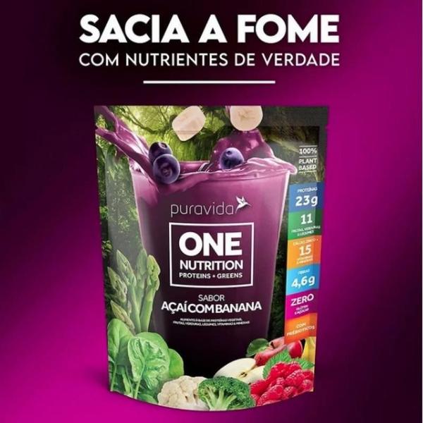 Imagem de One Nutrition Vegan Protein Açai com Banana 450 Gr Pura Vida