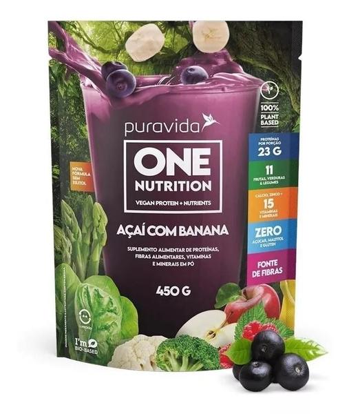 Imagem de One Nutrition Vegan Protein Açai com Banana 450 Gr Pura Vida