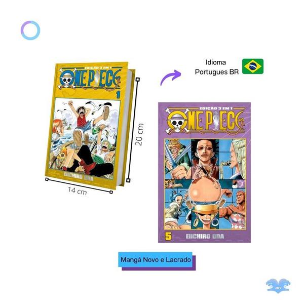 Imagem de One Piece 3 Em 1 Mangá Vol. 1 Ao 5 - KIT Nova Coleção Panini - Mangá One Piece 3 Em 1