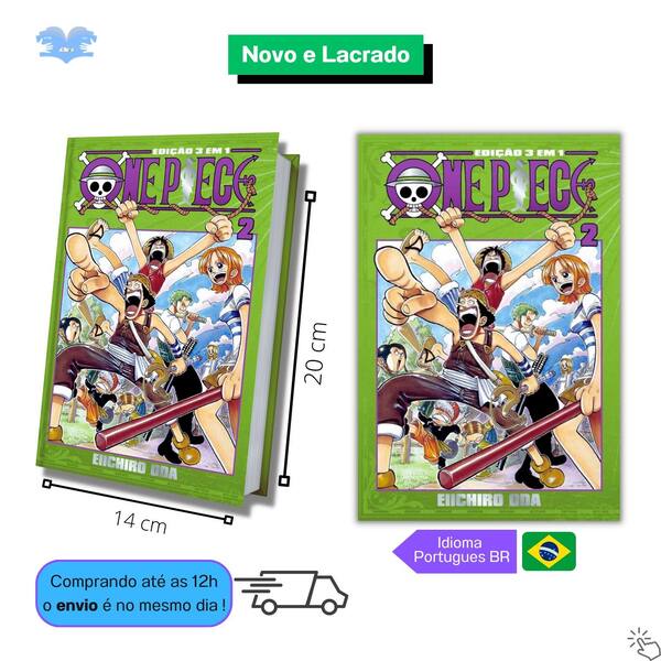 One Piece 3 Em 1 Mangá Vol. 2 Nova Coleção em Português - Mangá