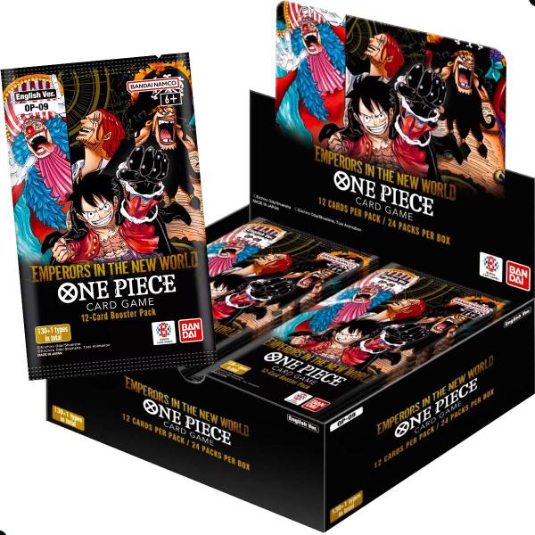 Imagem de One Piece TCG Box 24 Booster OP09 Emperors In The New World Cartas Inglês Bandai