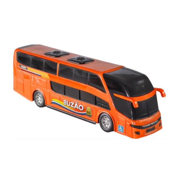 Imagem de Ônibus Bus Buzão Realista C/ 2 Andares Grande 41cm - Carrinho Infantil/Colecionar - BS Toys