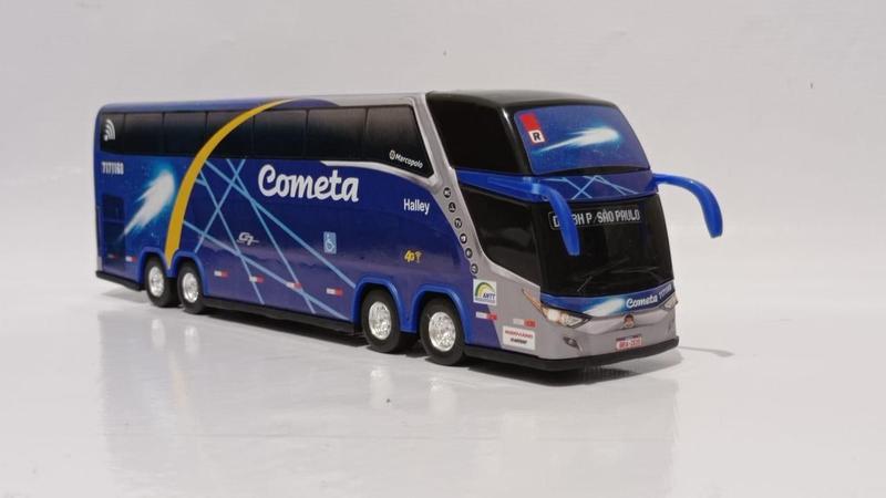 Imagem de Ônibus Em Miniatura Cometa Halley 2 Andares 1800 Dd G7