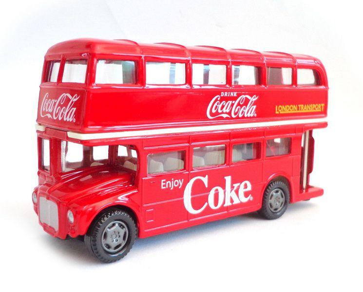 Imagem de Onibus Ingles Routemaster London Double Deker Coca-cola 1:64