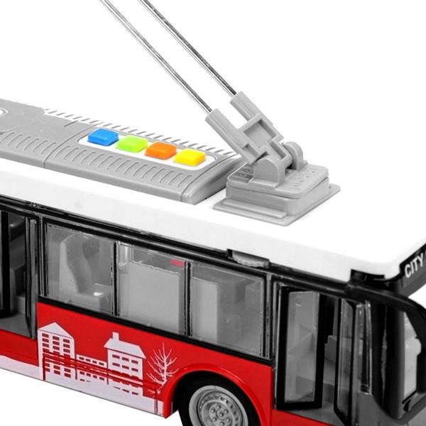 Imagem de Ônibus Miniatura A Fricção C/ Som E Luz Abre Portas 28cm - Dm Toys