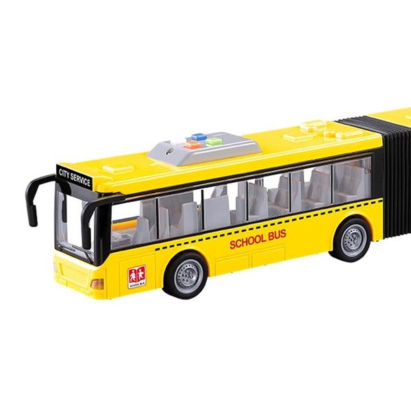 Imagem de Ônibus Miniatura A Fricção C/ Som E Luz Abre Portas 44cm - Dm Toys