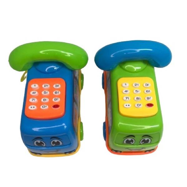 Imagem de Onibus Telefone brinquedo Infantil Luz  13x9,5x7cm novidade