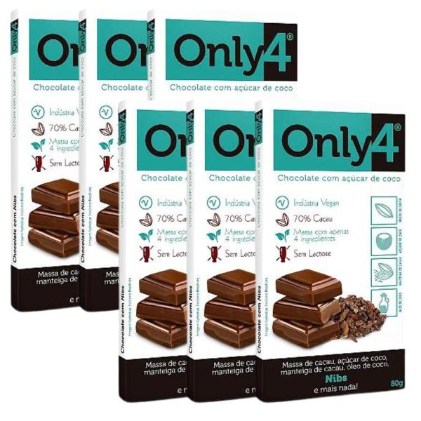 Only4 nibs 80gr - kit c/6 Imagem de Only4 nibs 80gr - kit c/6