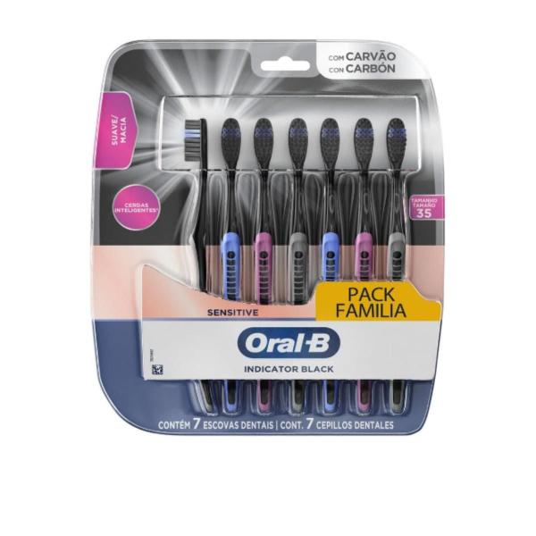 Imagem de Oral-B Escova de Dente Indicador Black Charcoal 7 Unidades