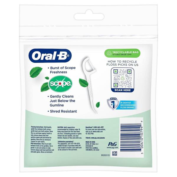 Oral-B Mint Floss Picks Fio Dental Flosser Hortelã - 75 Unid - Oral B Imagem de Oral-B Mint Floss Picks Fio Dental Flosser Hortelã - 75 Unid