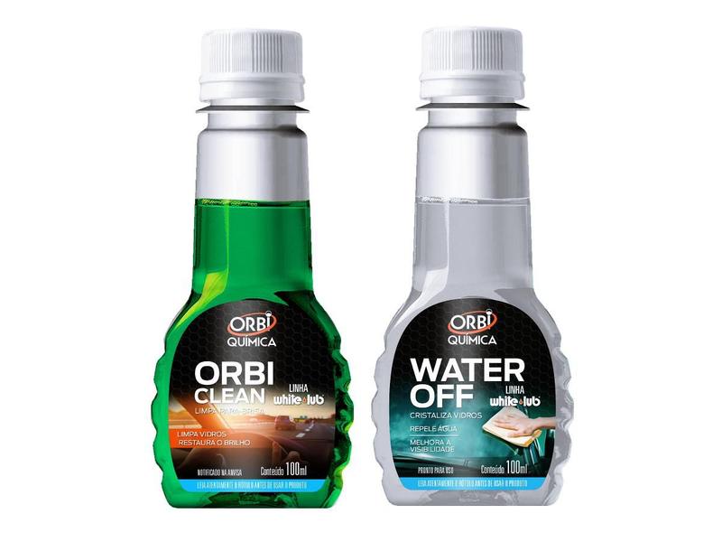 Imagem de Orbi Clean Limpa Vidros e Restaura o Brilho 100ml + Cristalizador de Vidros Water Off 100ml