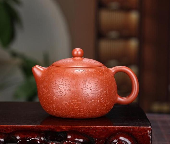 Imagem de Ore Dahongpao Handmade Yixing Teapot Master Esculpido Dragon Kettle Creative Drinkware Bules