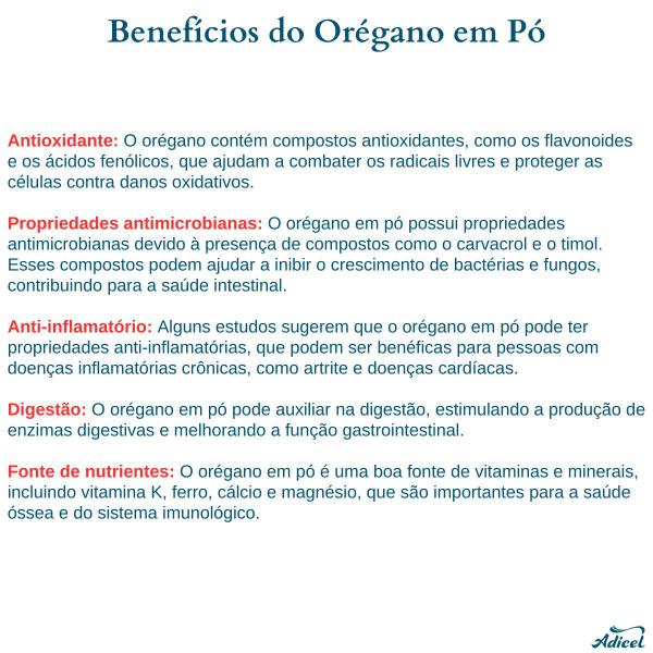 Orégano Em Pó - 300g - Adicel Ingredientes Imagem de Orégano Em Pó - 300g