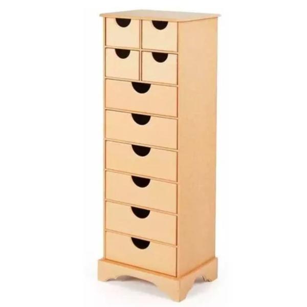 Imagem de Organizador 10 Gavetas Madeira MDF Decorativo