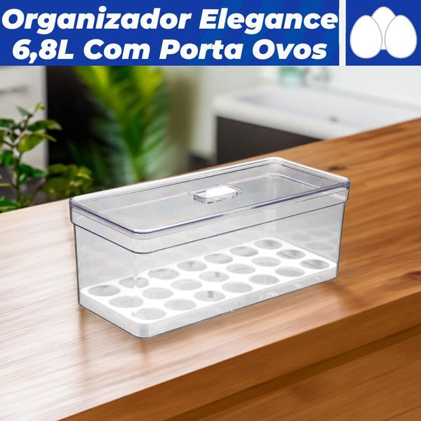 Organizador 40 Ovos Porta Ovos Geladeira Cozinha Acrílico 6,8 Litros - Plas Tutti Imagem de Organizador 40 Ovos Porta Ovos Geladeira Cozinha Acrílico 6,8 Litros
