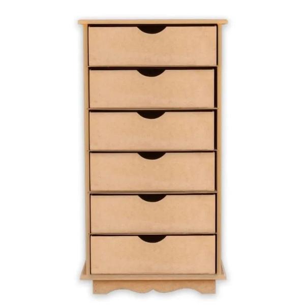 Imagem de Organizador 6 Gavetas Madeira MDF Decorativo