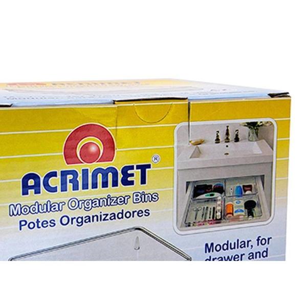 Imagem de Organizador Acrimet Para Gaveta Grande 16 X 16 X 5,5Cm Caixa Com 4 Pecas