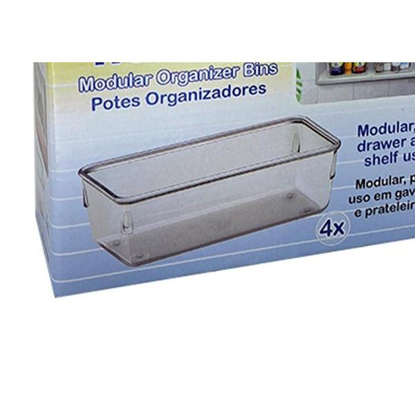 Imagem de Organizador Acrimet Para Gaveta Pequeno 16 X 8 X 5,5Cm Caixa Com 4 Pecas