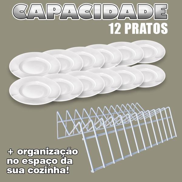 Imagem de Organizador Armário Cozinha Suporte Para Pratos Vertical